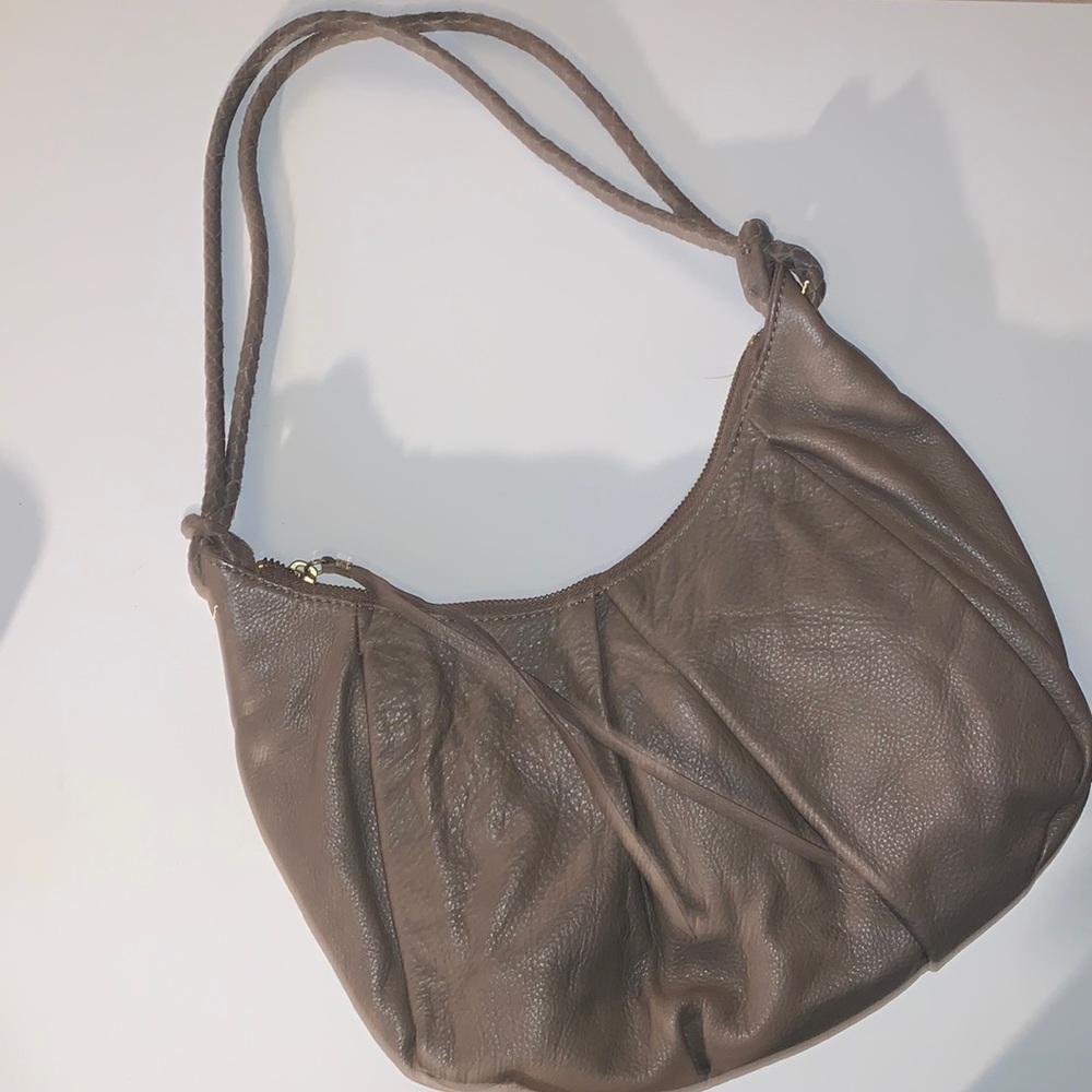 Vintage Y2K Elliot Lucca Hobo Purse Taupe Pebbled Leather Shoulder Boho Taupe